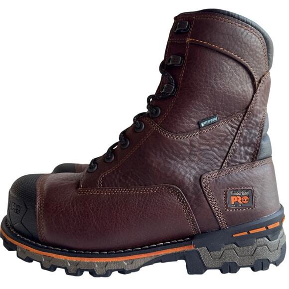 Timberland Pro Work Boots Boondock 8" Shaft Mens 12D Soft Toe Leather Insulated - Picture 6 of 10